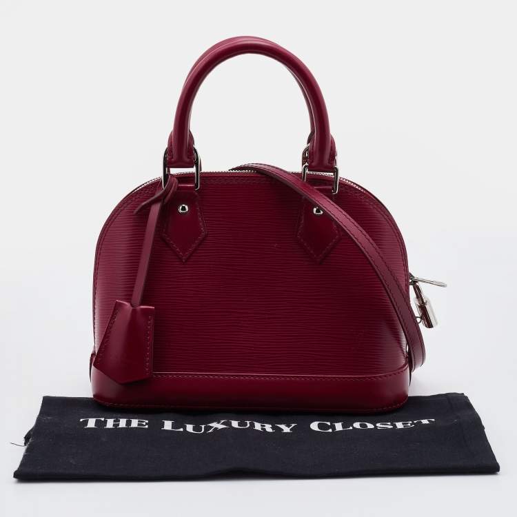 Pre Owned Louis Vuitton Fuchsia Epi Leather Alma BB Bag