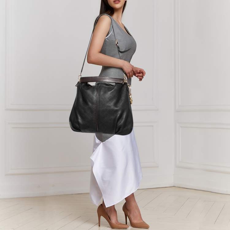 Louis Vuitton Black Monogram Mahina Leather Selene GM Bag Louis Vuitton