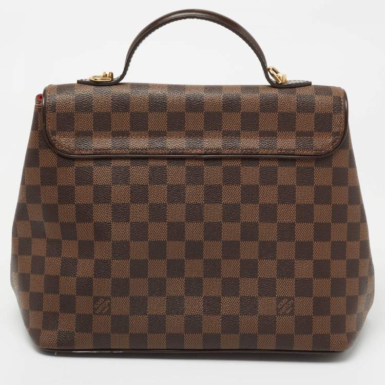 Pre Owned Louis Vuitton Damier Ebene Canvas and Leather Bergamo MM Bag