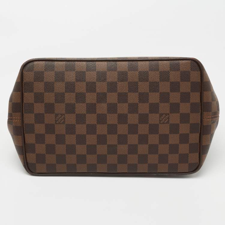 Pre Owned Louis Vuitton Damier Ebene Canvas and Leather Bergamo MM Bag
