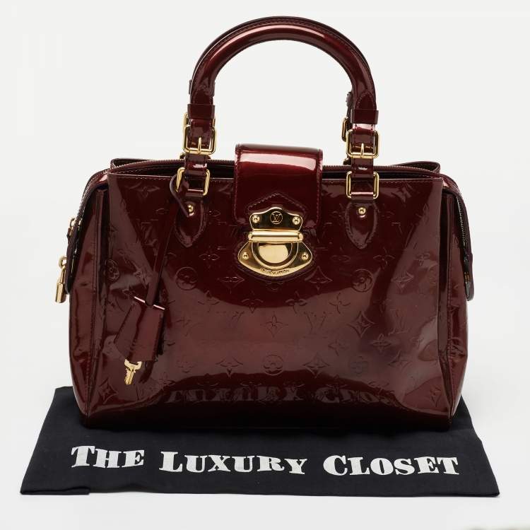 Pre Owned Louis Vuitton Rouge Fauviste Monogram Vernis Melrose Avenue Bag