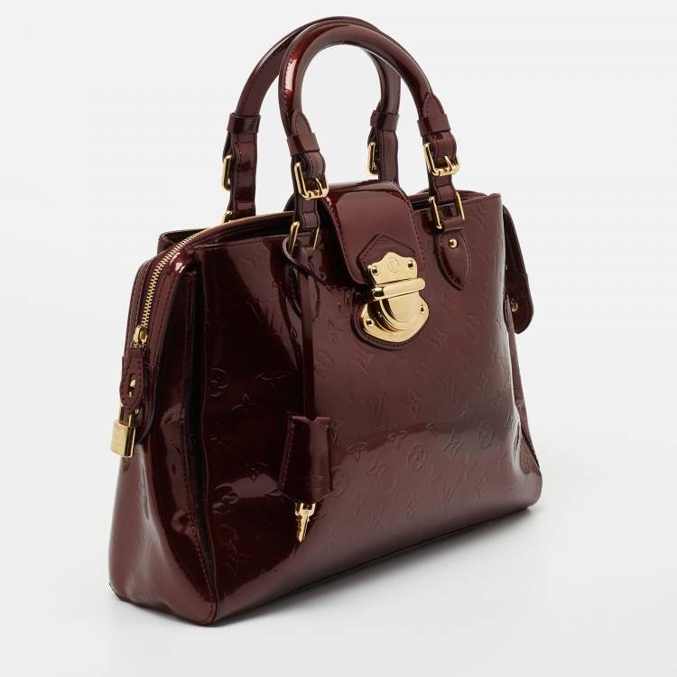 Pre Owned Louis Vuitton Rouge Fauviste Monogram Vernis Melrose Avenue Bag