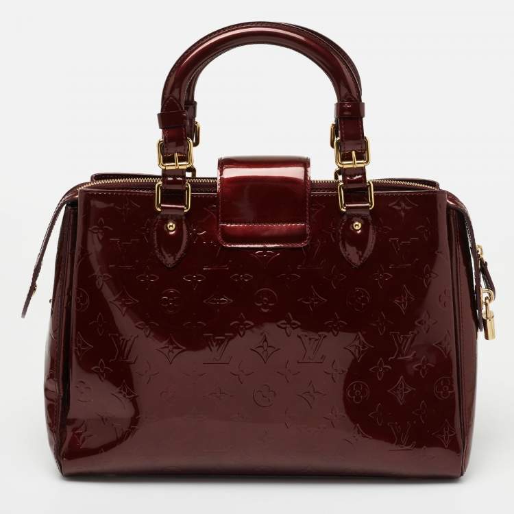Pre Owned Louis Vuitton Rouge Fauviste Monogram Vernis Melrose Avenue Bag