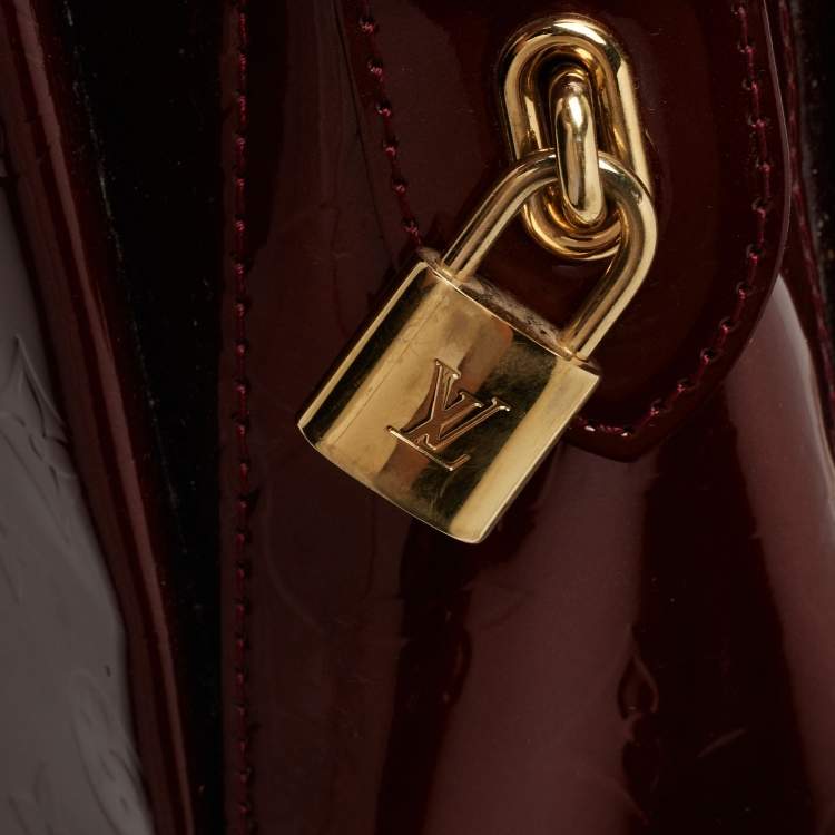 Pre Owned Louis Vuitton Rouge Fauviste Monogram Vernis Melrose Avenue Bag