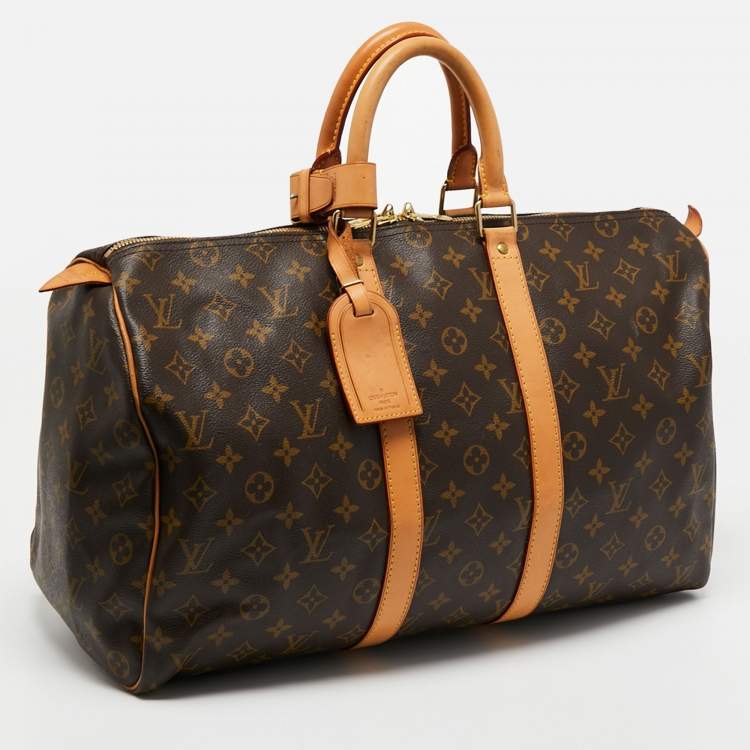 Pre Owned Louis Vuitton Monogram Canvas Keepall 45 Bag