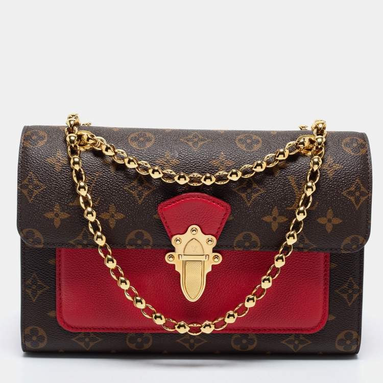 Louis Vuitton Red Monogram Canvas and Leather Victoire Chain Bag