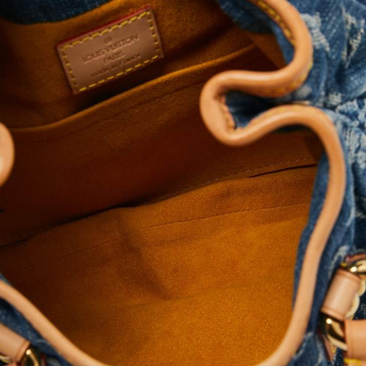 Pre Owned Louis Vuitton Blue Monogram Denim Pleaty Bag