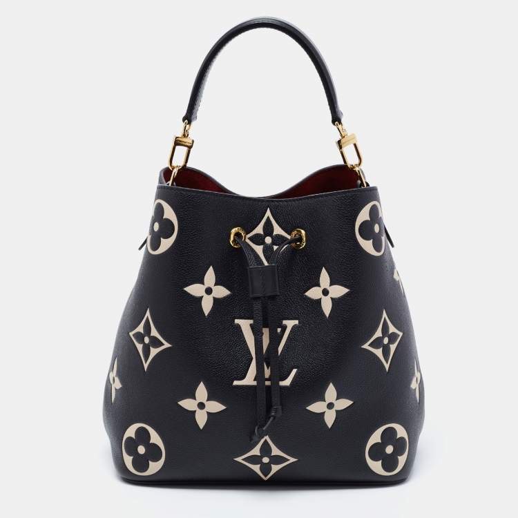 Louis Vuitton Neonoe MM Shoulder Bag Monogram Empreinte Leather Color Black