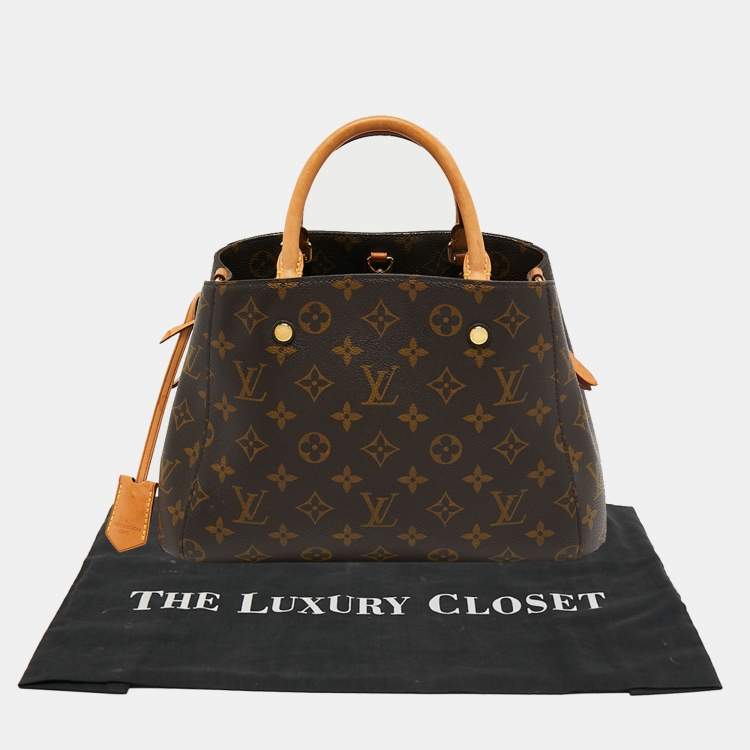 Pre Owned Louis Vuitton Monogram Canvas and Leather Montaigne BB Bag