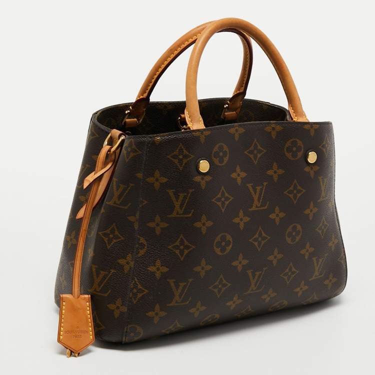 Pre Owned Louis Vuitton Monogram Canvas and Leather Montaigne BB Bag