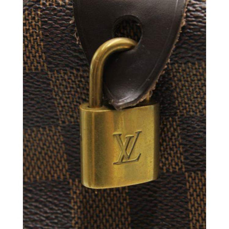 Pre Owned Louis Vuitton Brown Damier Ebene Canvas Speedy 30 Satchel Bag 
