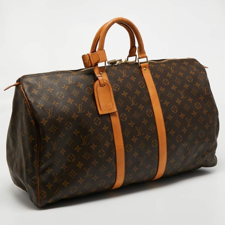 Pre Owned Louis Vuitton Monogram Canvas Keepall 55 Bag
