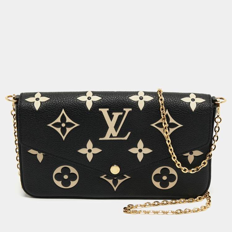 Louis Vuitton Felicie Pochette Bicolor Empriente Leather, Luxury