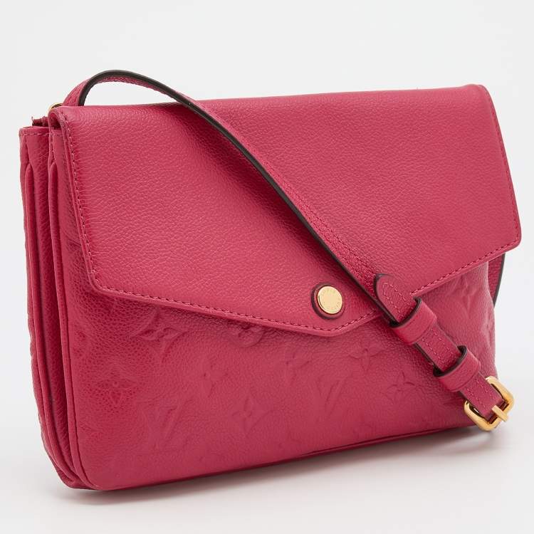Pre Owned Louis Vuitton Cherry Monogram Empreinte Leather Twinset Bag