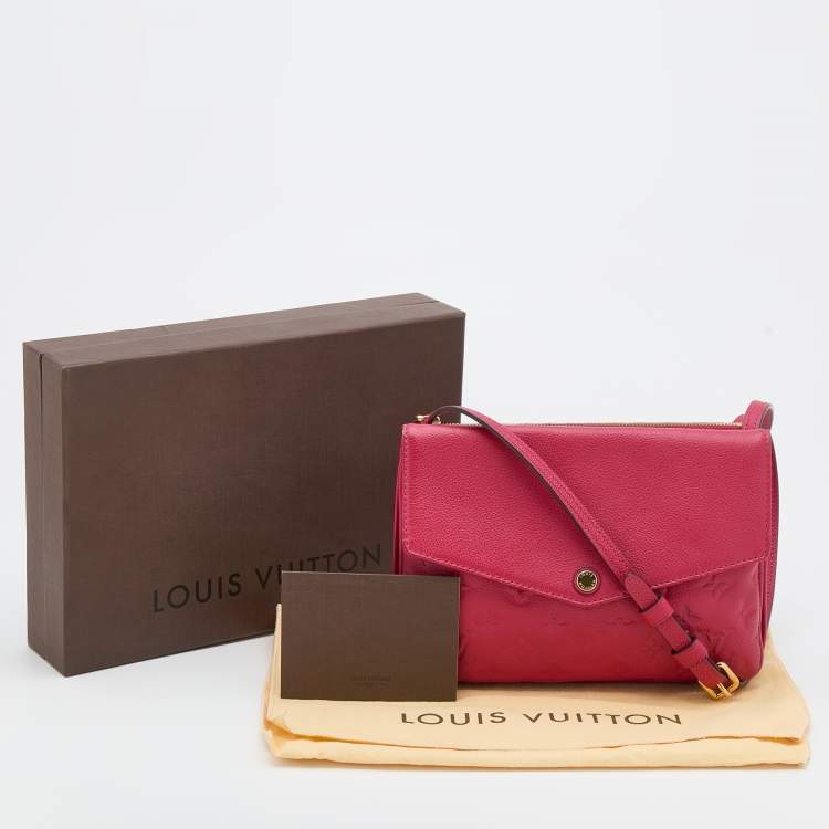 Pre Owned Louis Vuitton Cherry Monogram Empreinte Leather Twinset Bag