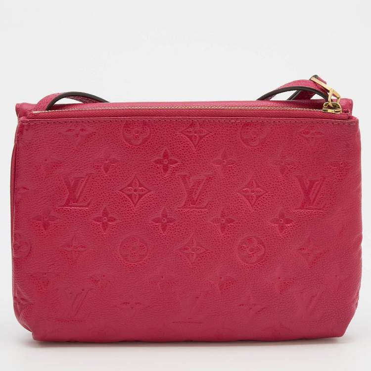 Pre Owned Louis Vuitton Cherry Monogram Empreinte Leather Twinset Bag