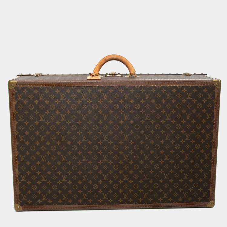 Antique Leather travel suitcase Louis Vuitton Monogram Pegase Legere 65  Suitcase.