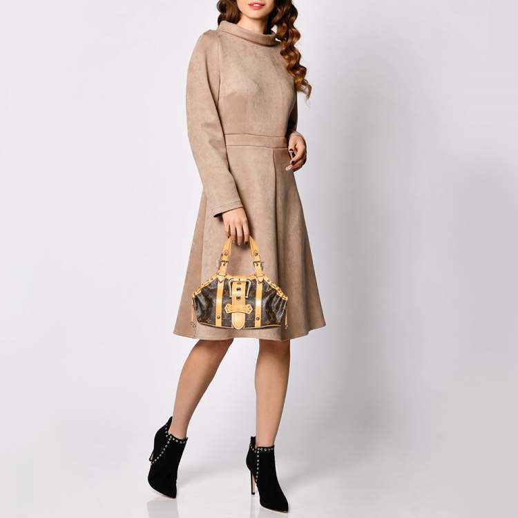 Brown Louis Vuitton Monogram Theda PM Handbag