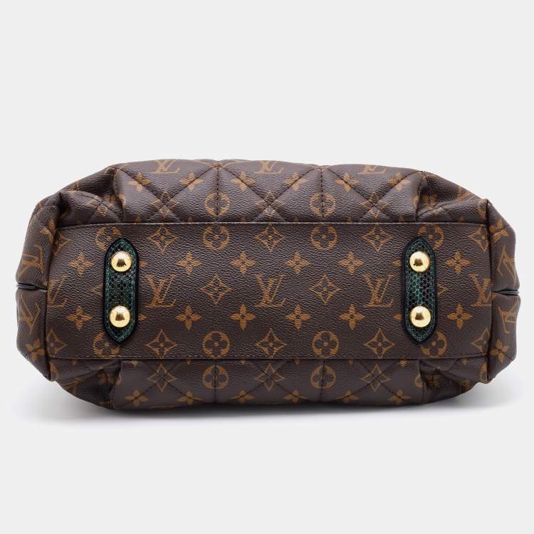 Pre Owned Louis Vuitton Monogram Canvas/Python and Ostrich Limited Edition Etoile Exotique MM Bag