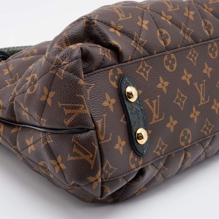 Pre Owned Louis Vuitton Monogram Canvas/Python and Ostrich Limited Edition Etoile Exotique MM Bag