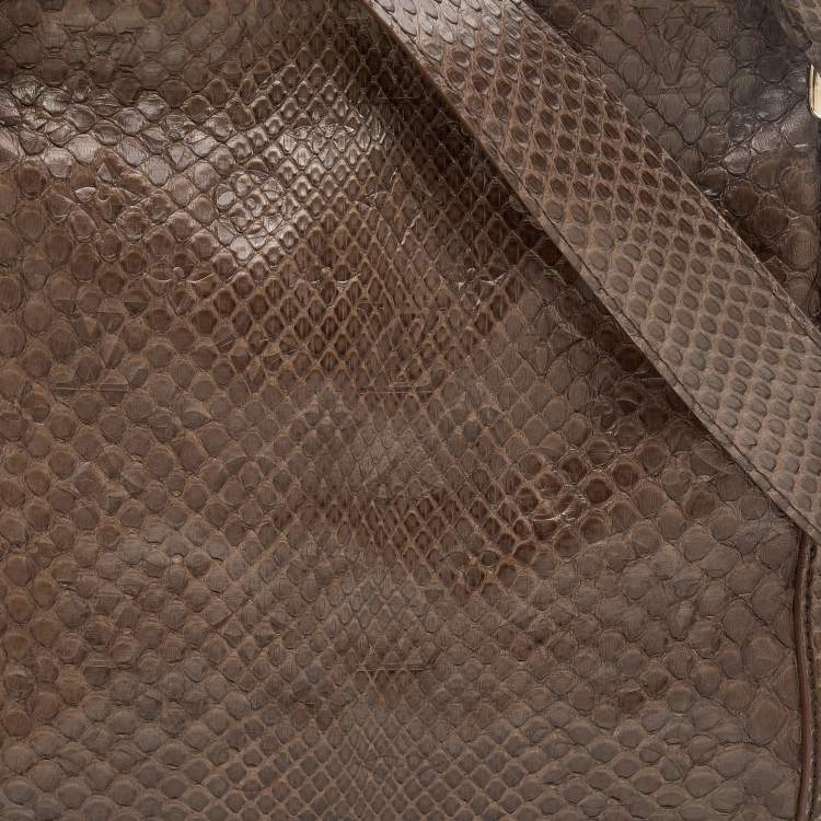 Pre Owned Louis Vuitton Etoupe Monogram Python Antheia Ixia PM Bag