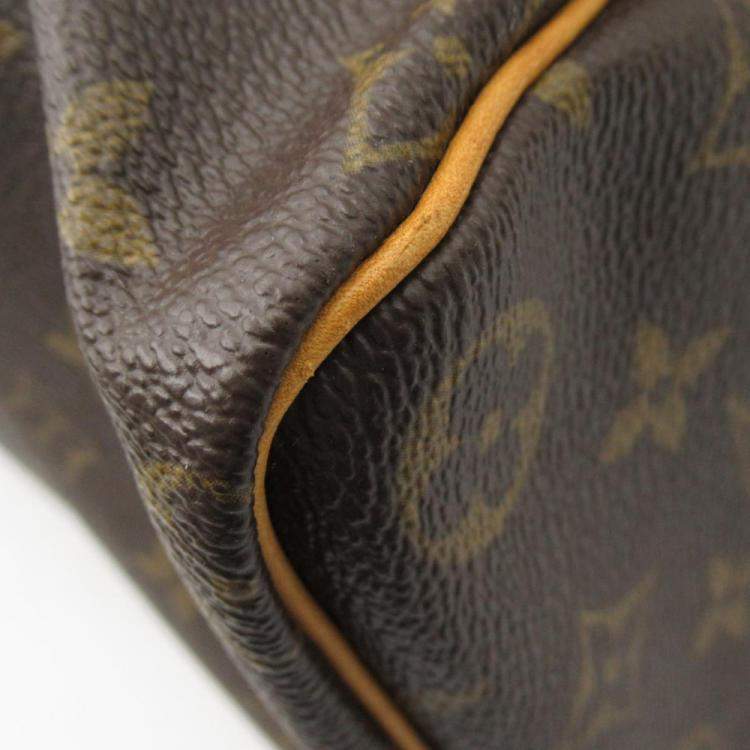 Pre Owned Louis Vuitton Brown Monogram Canvas Speedy 40 Satchel Bag