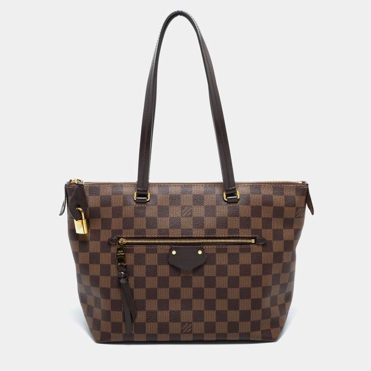 Louis Vuitton Iena PM Damier Ebene Tote Bag Brown