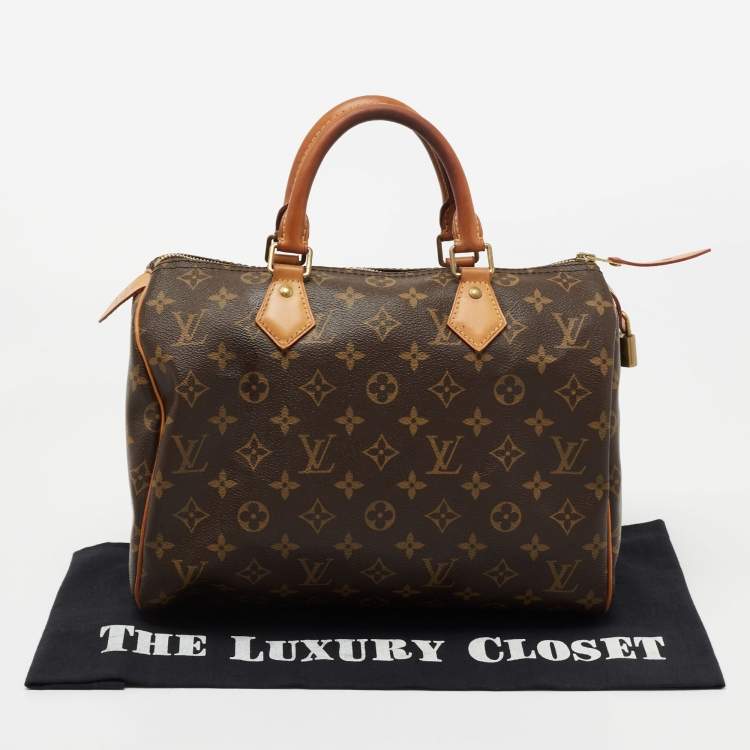 Pre Owned Louis Vuitton Monogram Canvas Speedy 30 Bag