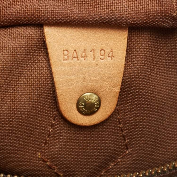 Pre Owned Louis Vuitton Monogram Canvas Speedy 30 Bag