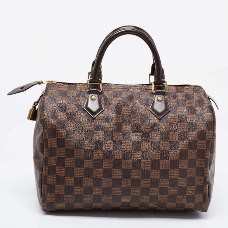 Pre Owned Louis Vuitton Damier Ebene Canvas Speedy 30 Bag