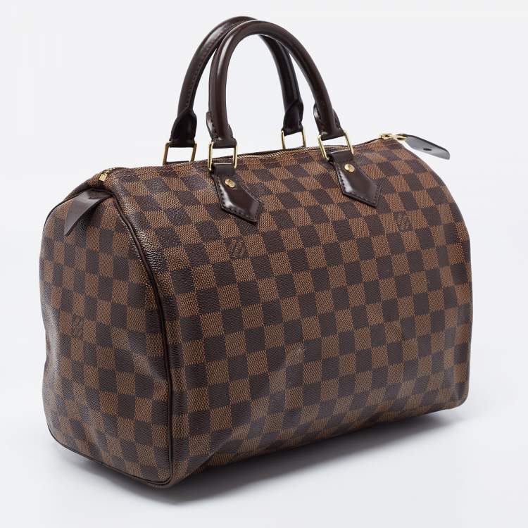 Pre Owned Louis Vuitton Damier Ebene Canvas Speedy 30 Bag