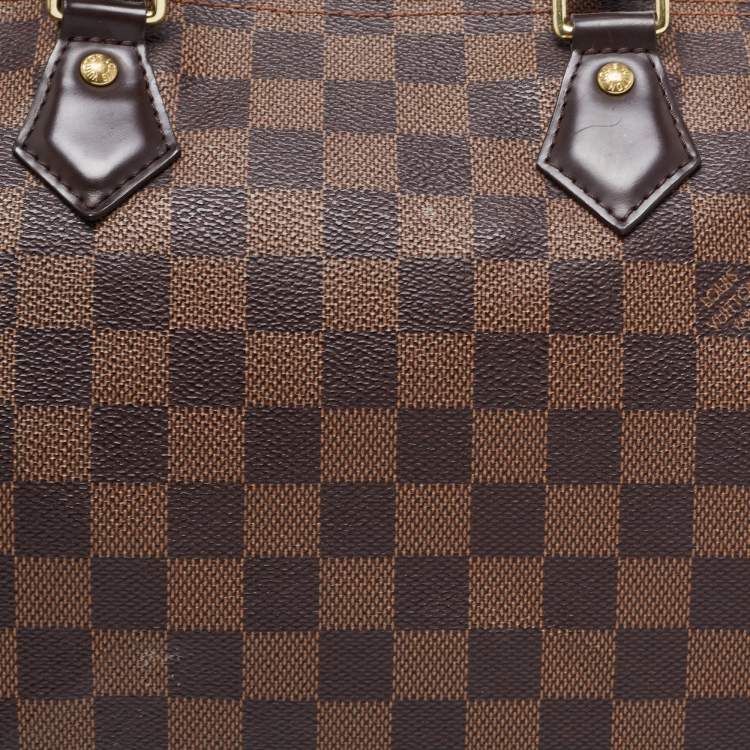 Pre Owned Louis Vuitton Damier Ebene Canvas Speedy 30 Bag