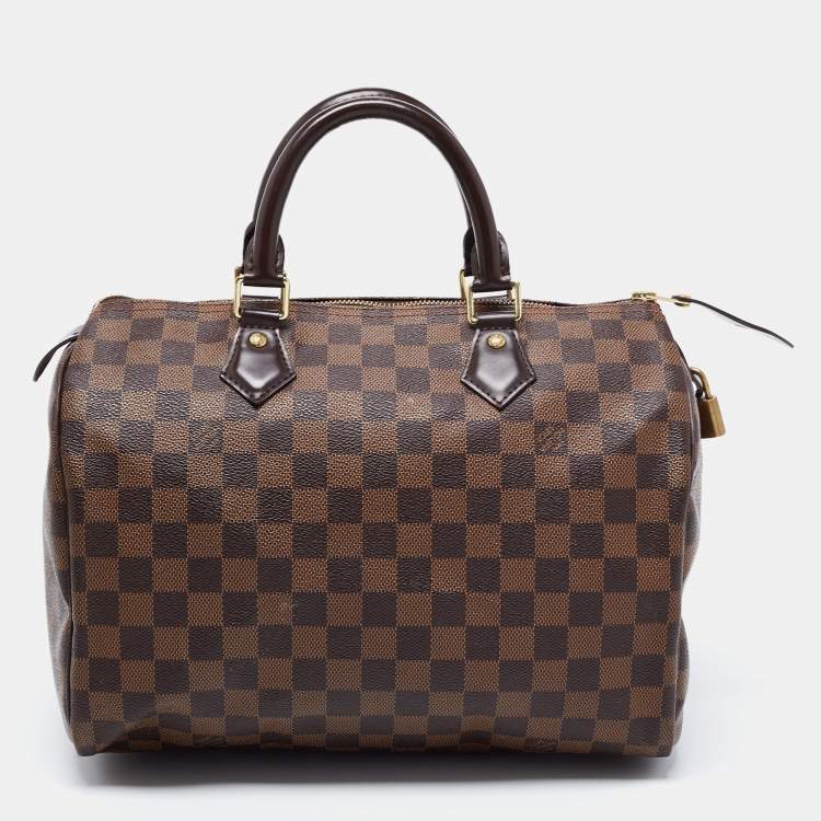 Pre Owned Louis Vuitton Damier Ebene Canvas Speedy 30 Bag