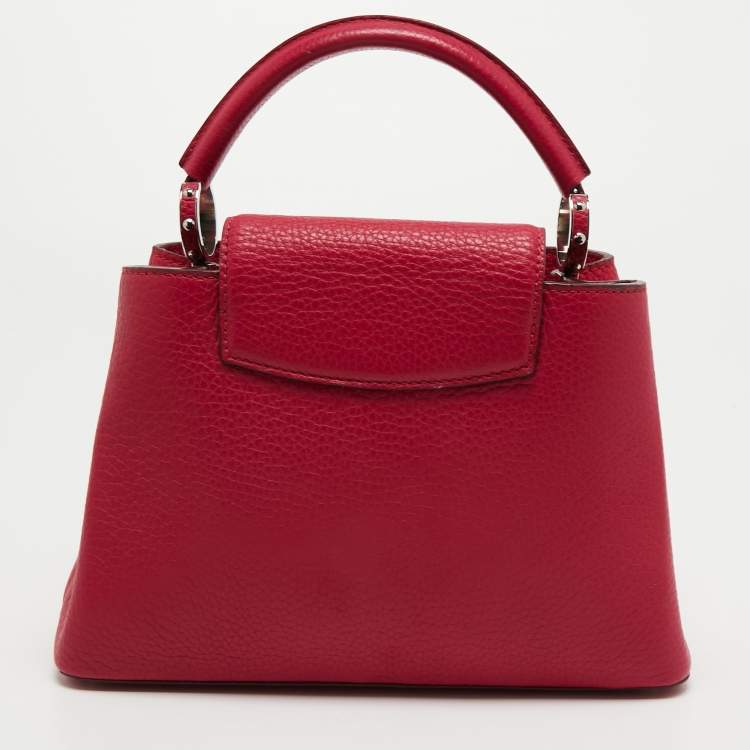 Pre Owned Louis Vuitton Pink Taurillon Leather Capucines BB Bag