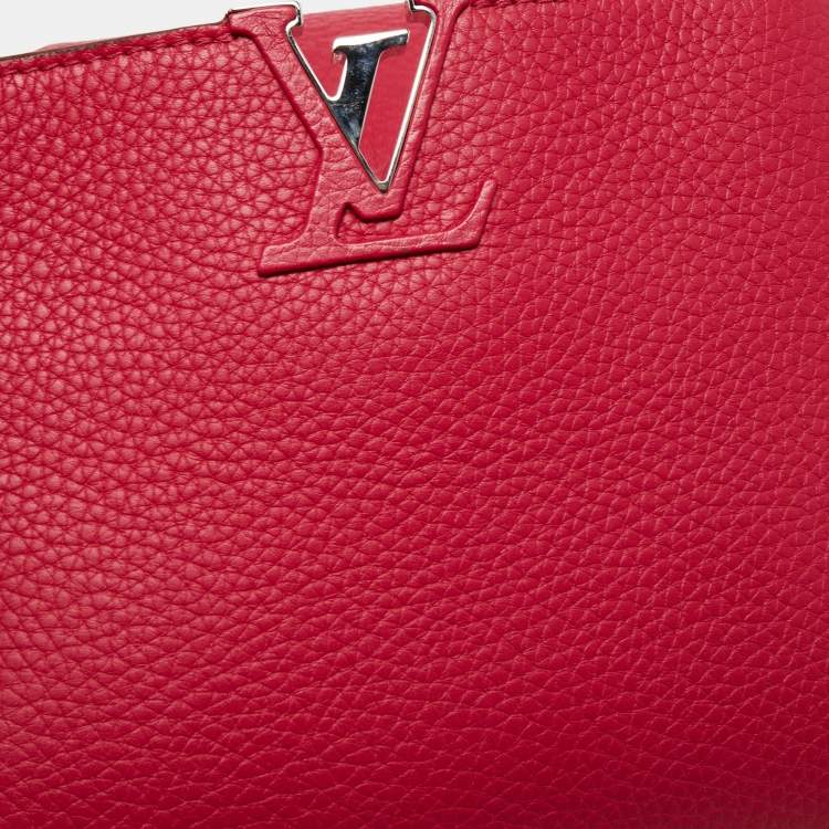 Pre Owned Louis Vuitton Pink Taurillon Leather Capucines BB Bag