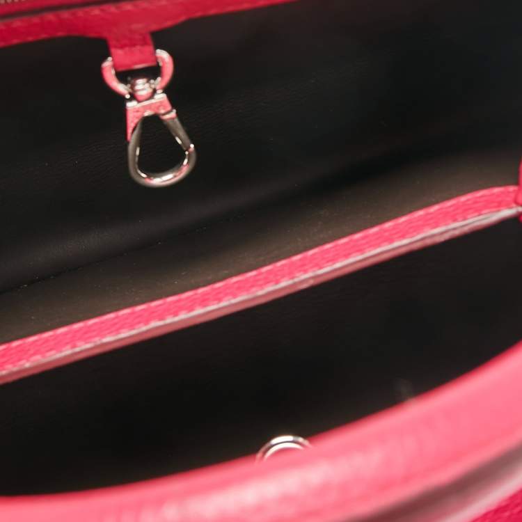Pre Owned Louis Vuitton Pink Taurillon Leather Capucines BB Bag