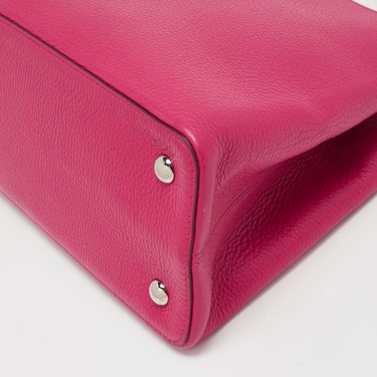 Pre Owned Louis Vuitton Pink Taurillon Leather Capucines MM Bag