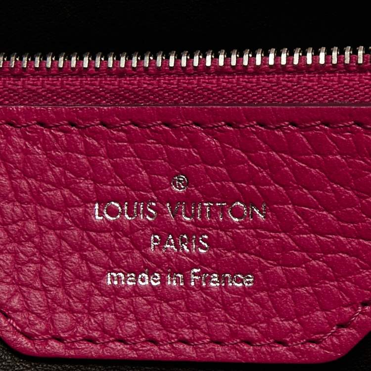 Pre Owned Louis Vuitton Pink Taurillon Leather Capucines MM Bag