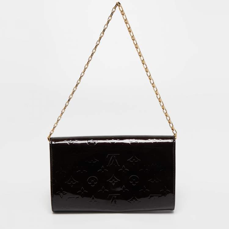 Pre Owned Louis Vuitton Amarante Monogram Vernis Ana Clutch