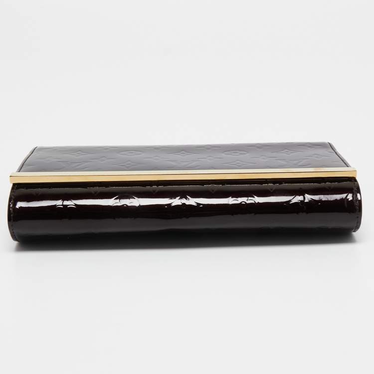 Pre Owned Louis Vuitton Amarante Monogram Vernis Ana Clutch