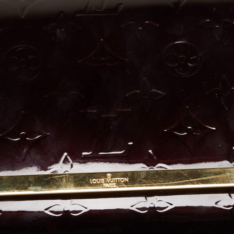 Pre Owned Louis Vuitton Amarante Monogram Vernis Ana Clutch