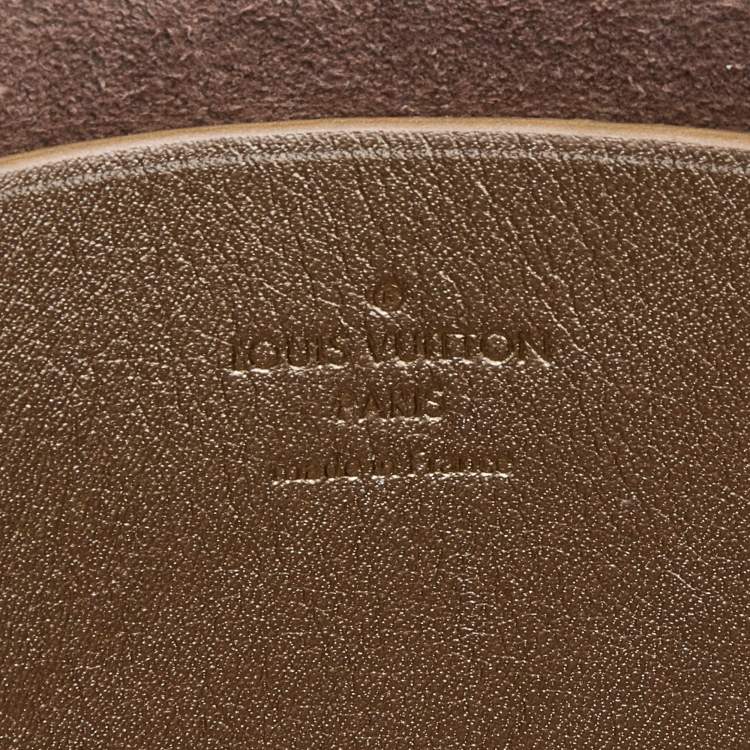 Pre Owned Louis Vuitton Metallic Gold Leather Love Note Bag