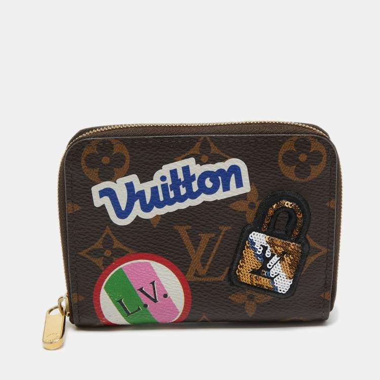 Pre Owned Louis Vuitton Monogram Canvas Patches Zippy Coin Purse