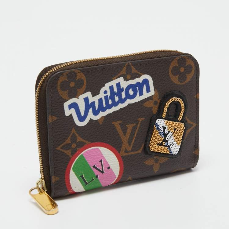 Pre Owned Louis Vuitton Monogram Canvas Patches Zippy Coin Purse