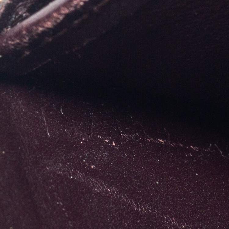 Pre Owned Louis Vuitton Amarante Monogram Vernis Zippy Coin Purse