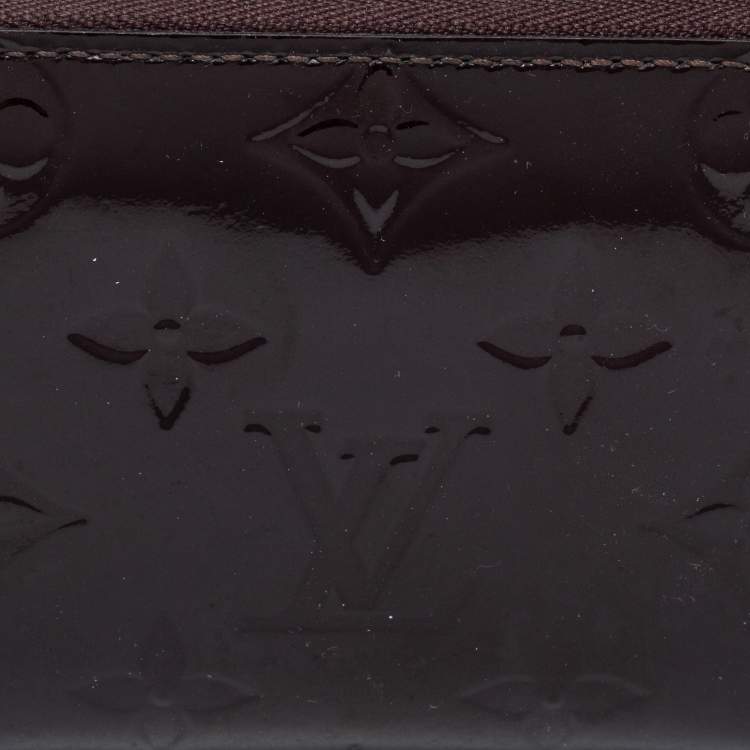 Pre Owned Louis Vuitton Amarante Monogram Vernis Zippy Coin Purse