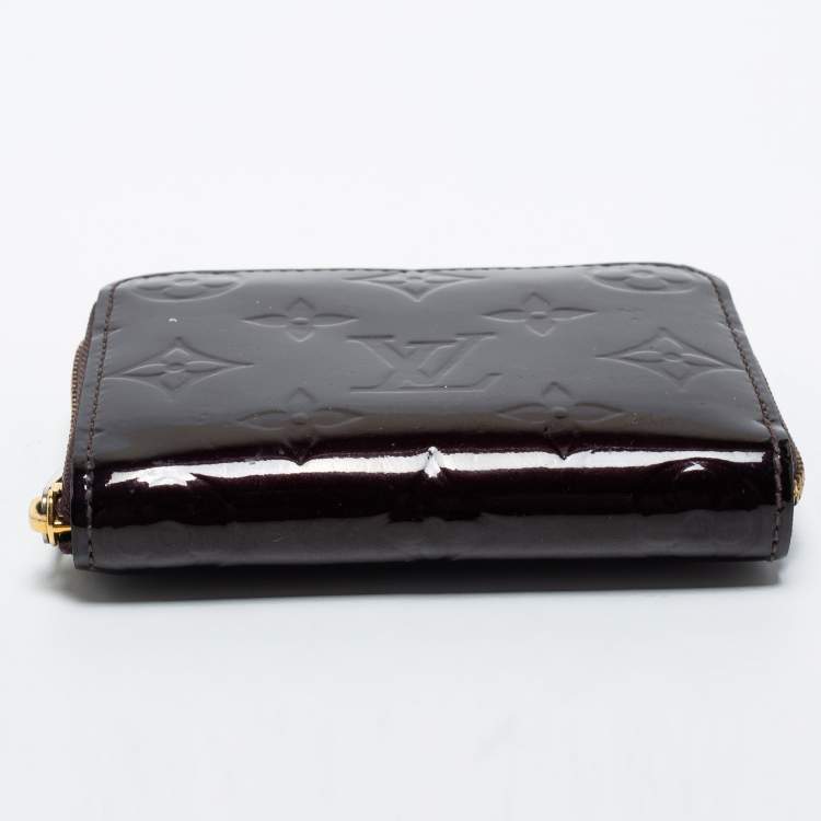 Pre Owned Louis Vuitton Amarante Monogram Vernis Zippy Coin Purse