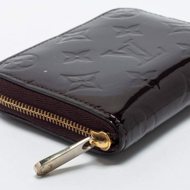 Pre Owned Louis Vuitton Amarante Monogram Vernis Zippy Coin Purse