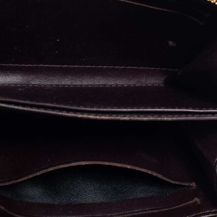 Pre Owned Louis Vuitton Amarante Monogram Vernis Zippy Coin Purse