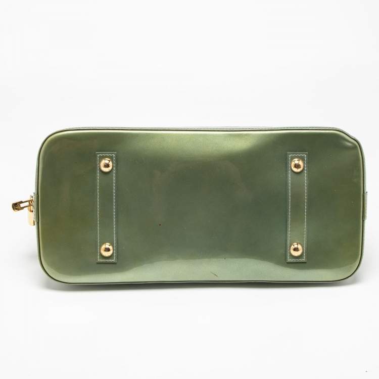 Pre Owned Louis Vuitton Givre Monogram Vernis Alma GM bag